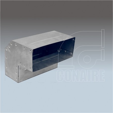 CODO 90º VERTICAL UNIÓN RECTANGULAR GALVANIZADO | JG MINI VENT - CONAIRE (779)
