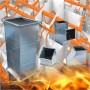 Conductos contra incendio E600/120 de extracción de humos de un solo compartimento de geometría rectangular.