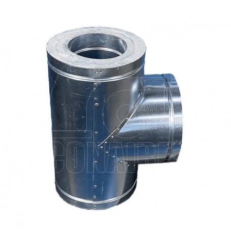 TE SIMPLE 90º DOBLE PARED | CONDUCTOS RESISTENTES AL FUEGO | CONAIRE - JC FIRE EI30 (1506)