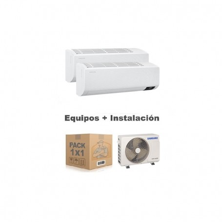 AIRE ACONDICIONADO 2X1 CON INSTALACIÓN | SAMSUNG - SERIE CEBÚ R-32